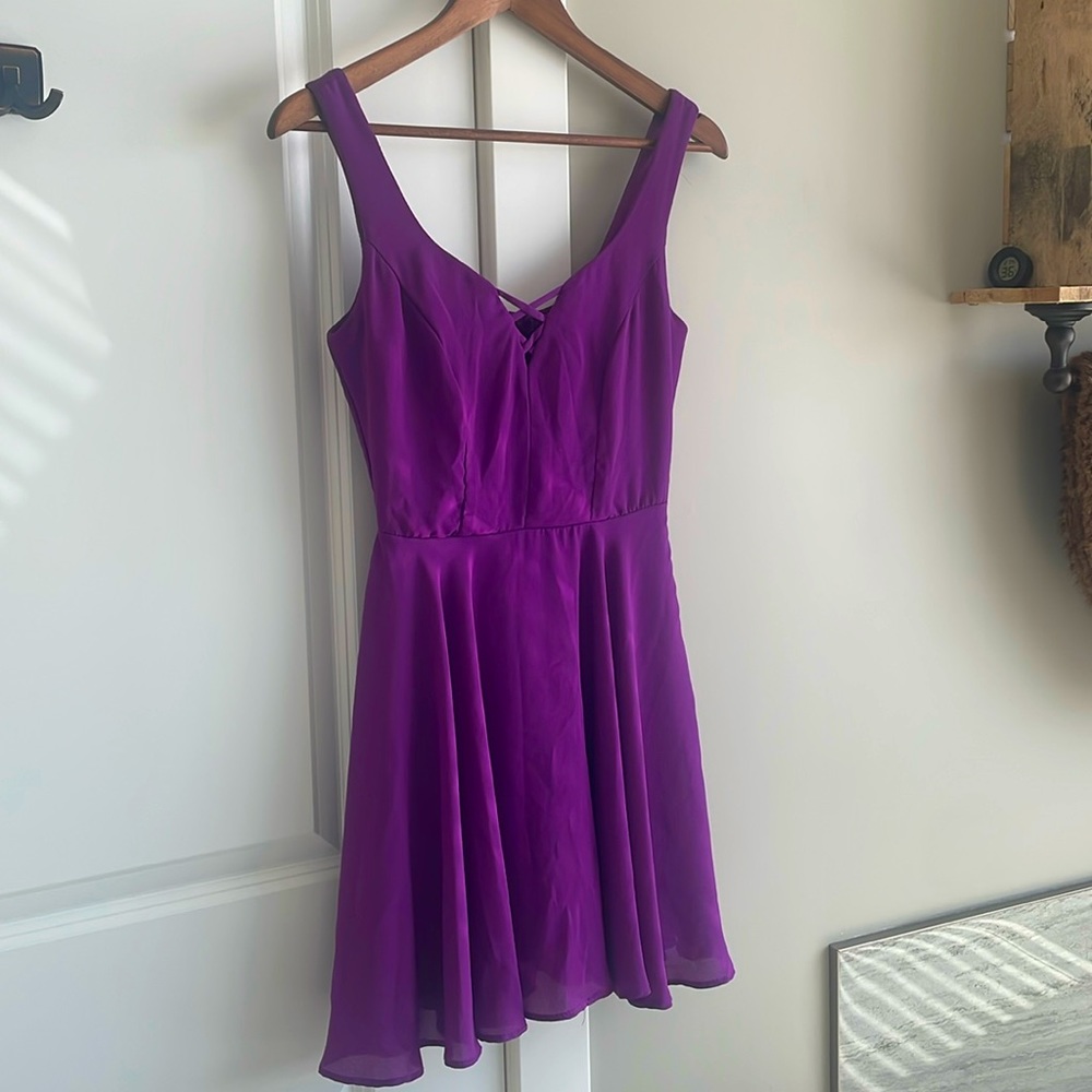 Purple dress with beautiful flow